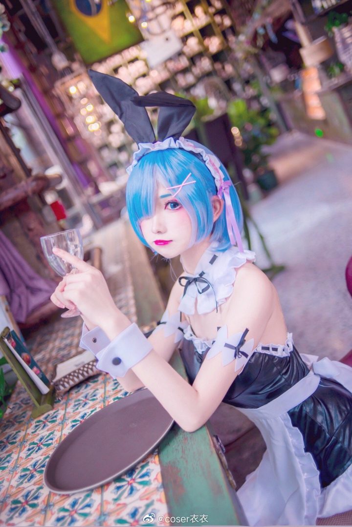 Coser衣衣在《Re:Zero》中 COS 蕾姆，变身美丽迷人的女仆-第7张图片