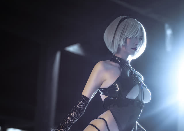 秋和柯基 2B 同人旗袍 cos | 秋和柯基 cos 尼尔机械纪元 2B-第6张图片