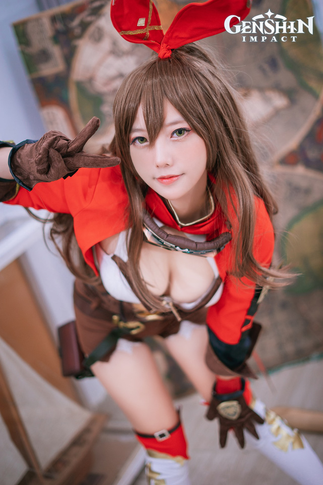 coser@Messie Huang在《原神》中变身Amber，拥有令人窒息的灵魂-第6张图片