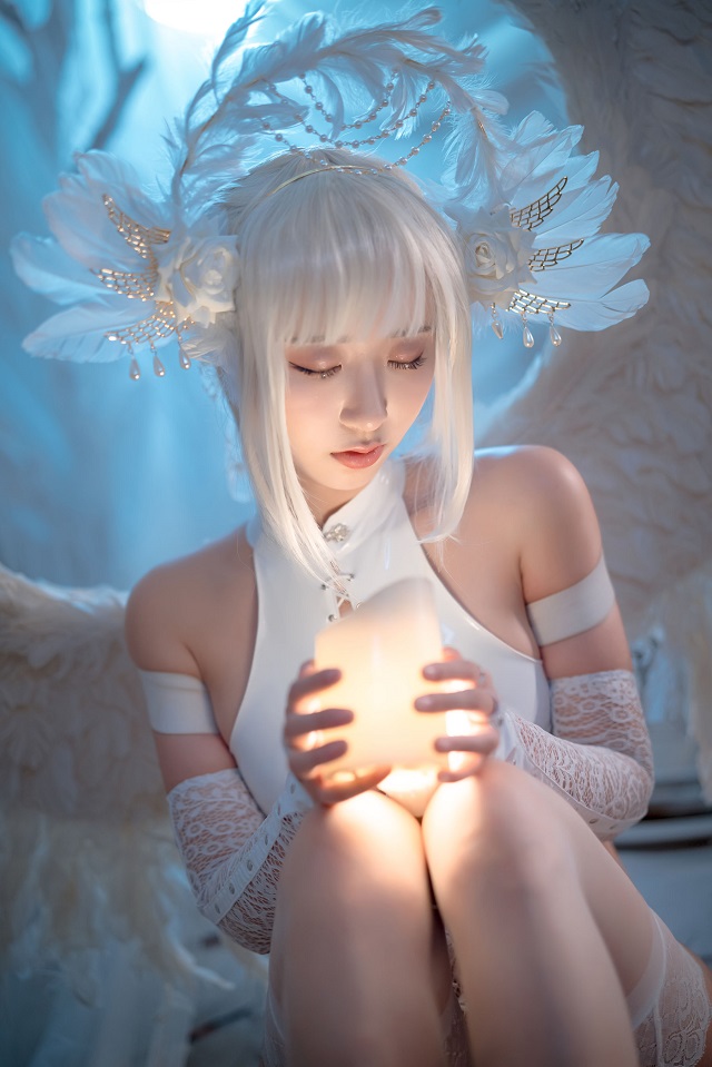 女coser@Kurokawa（黑川）化身“纯洁白色”的Angel-第6张图片