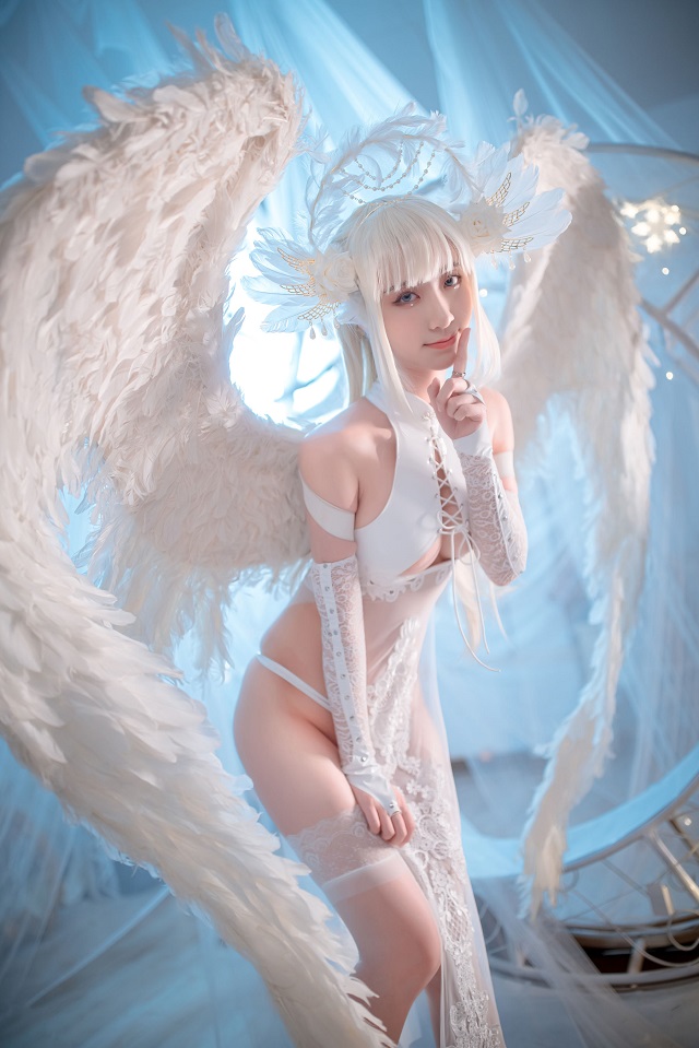 女coser@Kurokawa（黑川）化身“纯洁白色”的Angel-第4张图片