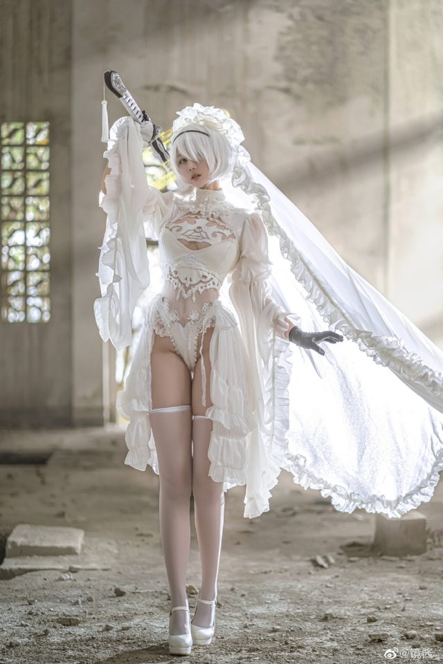 coser@镜酱cos图集 | 国内小姐姐_镜酱cos“婚纱版”2B-第3张图片