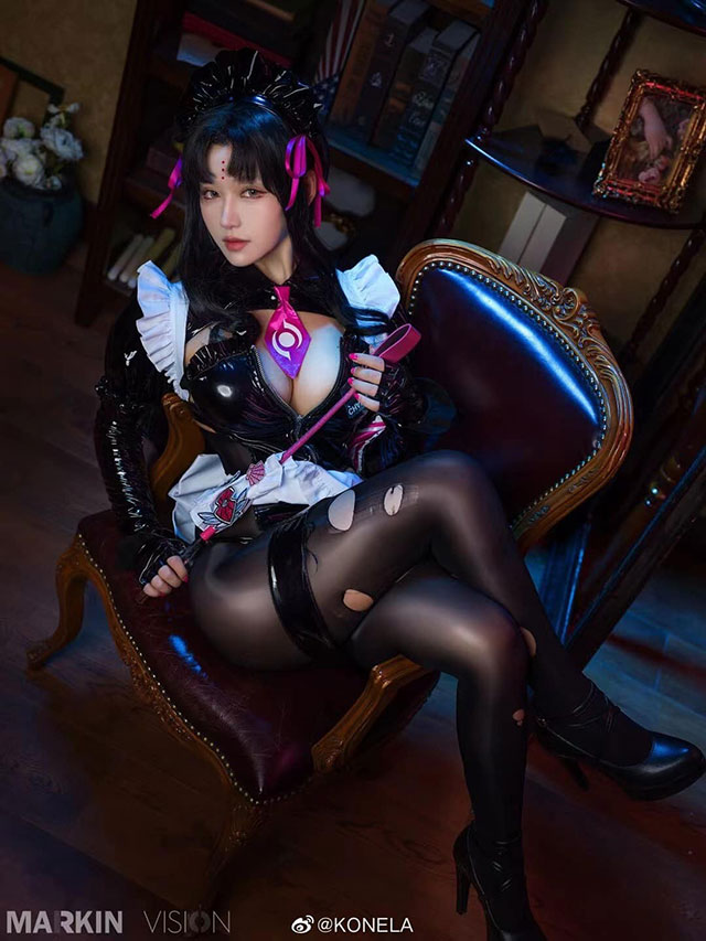 coser@KONELA在《Fate/Grand Order》cos杀生院祈荒，性感火辣-第4张图片