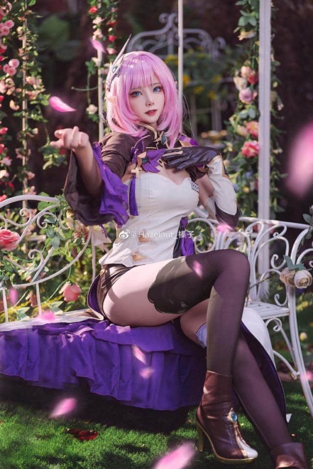 coser@Hazelnut_榛子在《崩坏3》化身“粉色妖精”爱莉希雅-第6张图片