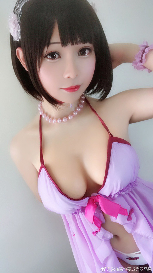 coser@Sola酱也要成为双马尾《路人女主的养成方法》cos加藤惠(sola酱今天也要双马尾)插图4