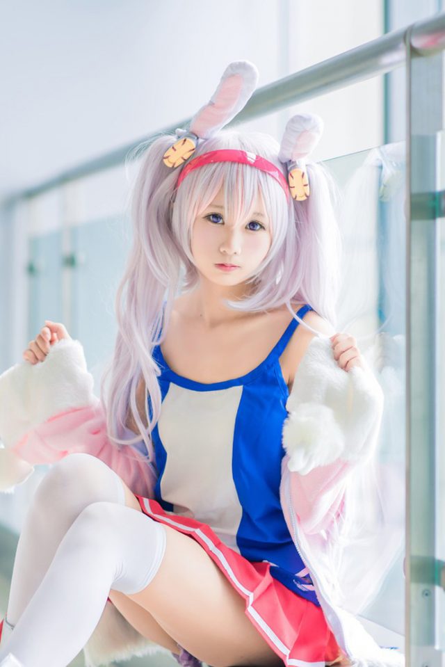 coser@咿淼在《碧蓝航线》化身性感的“萝莉天使”拉菲-第4张图片