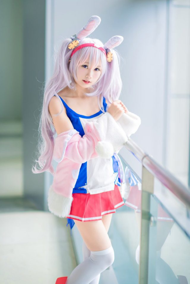 coser@咿淼在《碧蓝航线》化身性感的“萝莉天使”拉菲插图1