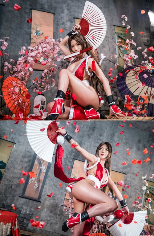 韩国coser@Pion Kim在《The King Of Fighters》完美cosplay不知火舞-第4张图片