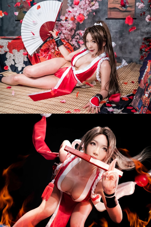 韩国coser@Pion Kim在《The King Of Fighters》完美cosplay不知火舞(韩国核污水排海出现连锁反应)插图5