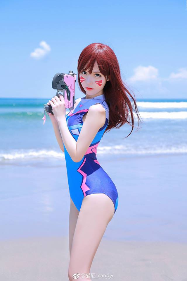 coser@猫尼_Neko在《守望先锋》中化身“比基尼版”宋哈娜D.Va(neko喵)插图5