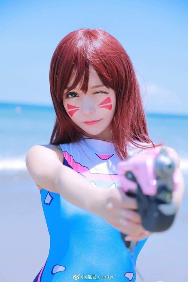 coser@猫尼_Neko在《守望先锋》中化身“比基尼版”宋哈娜D.Va(neko喵)插图6