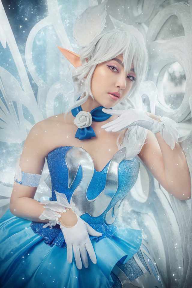 《传说对决》中“天鹅湖之翼”克里希的超现实cosplay，闪闪发光的美丽-第5张图片