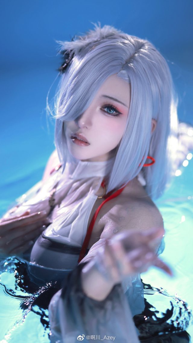 啊川_Azey cos《原神》申鹤，美丽迷人尽显神秘魅力-第4张图片