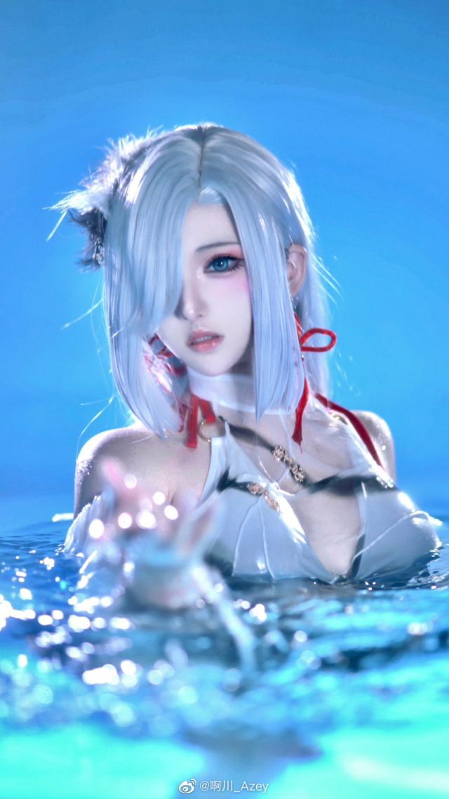 啊川_Azey cos《原神》申鹤，美丽迷人尽显神秘魅力-第2张图片