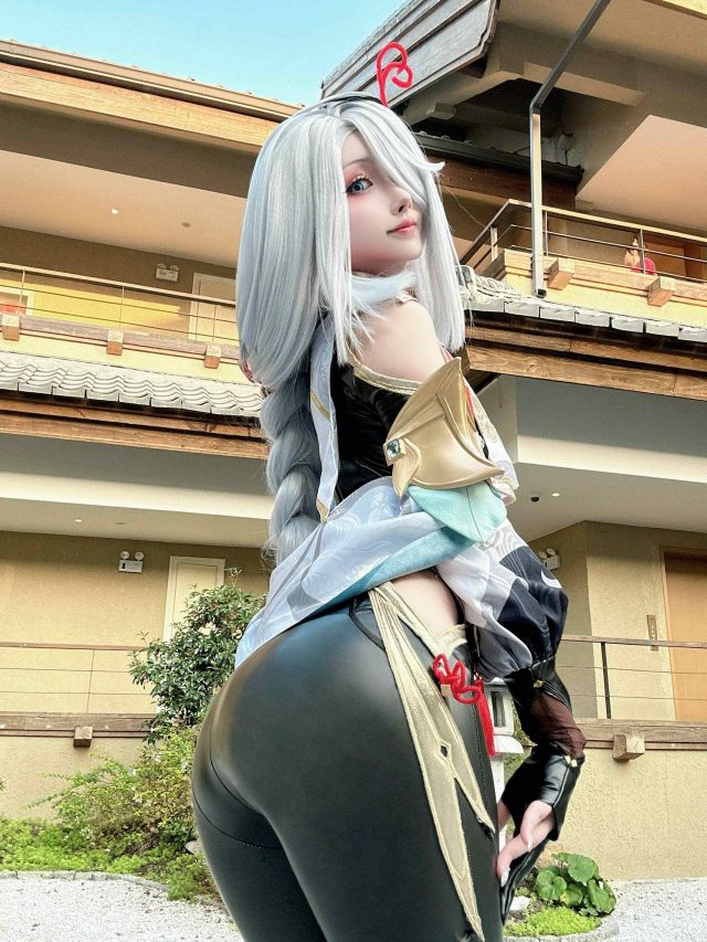 原神COS：rioko凉凉子的申鹤cosplay，再现美若仙境-第5张图片