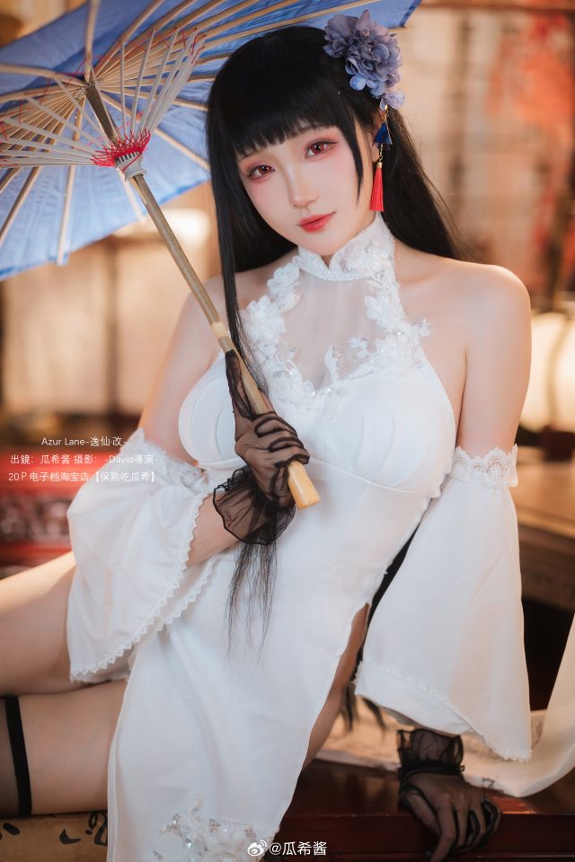 瓜希酱cos《碧蓝航线》逸仙，展现美轮美奂的性感魅力！插图4