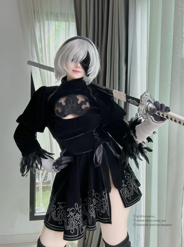 Ve&#039;nus cos《尼尔：机械纪元》2B，将机械美少女融入现实的魅力-第4张图片