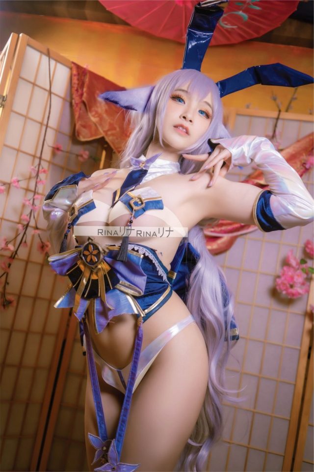 日本coser Rina性感的“缺布料版”信浓cosplay引爆二次元风波-第3张图片